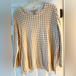 Banana Republic houndstooth crew neck sweater- XL